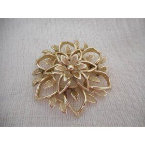 Vtg Sarah Coventry Estate Costume Brooch Pin Gold